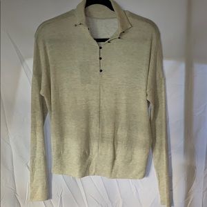 Rag&Bone button crew lightweight sweater Sz M